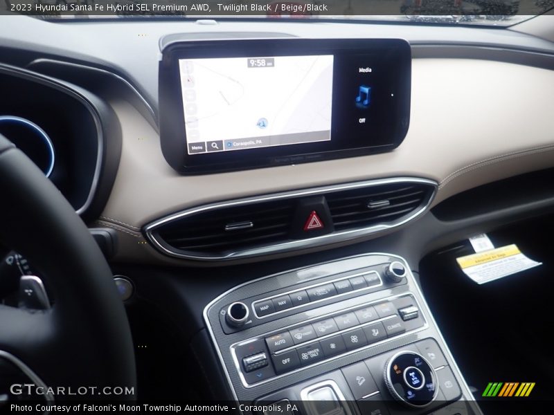 Dashboard of 2023 Santa Fe Hybrid SEL Premium AWD