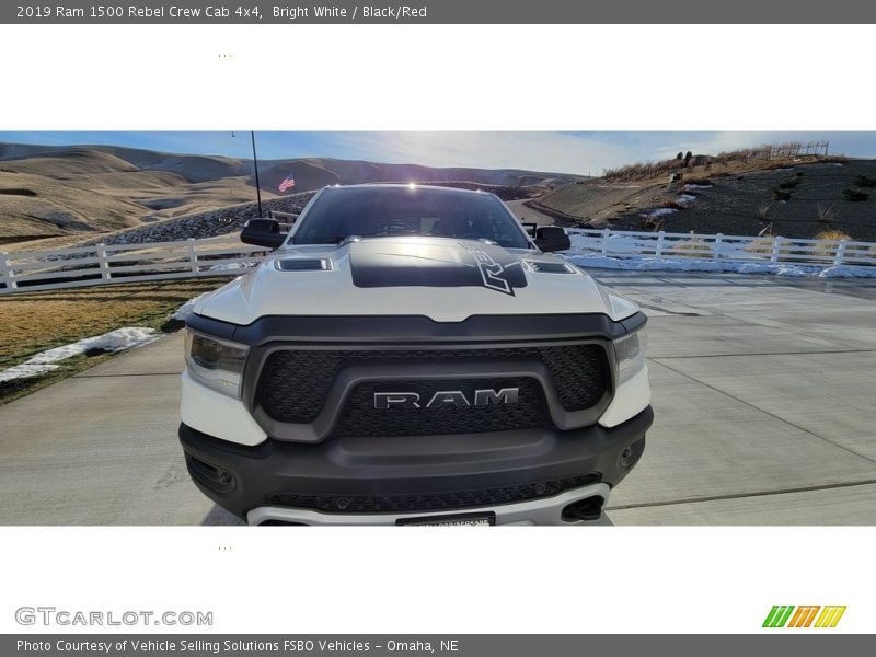 Bright White / Black/Red 2019 Ram 1500 Rebel Crew Cab 4x4