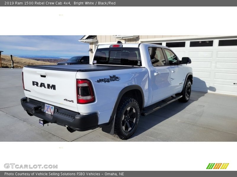 Bright White / Black/Red 2019 Ram 1500 Rebel Crew Cab 4x4