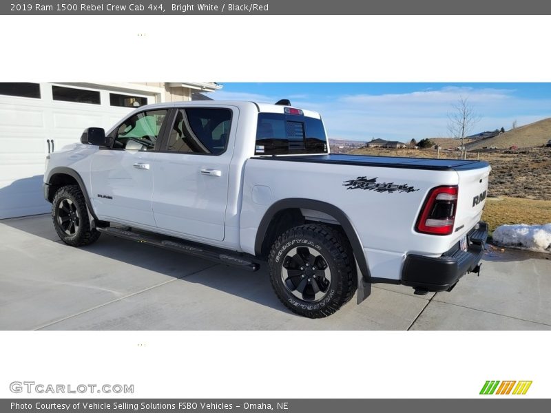 Bright White / Black/Red 2019 Ram 1500 Rebel Crew Cab 4x4