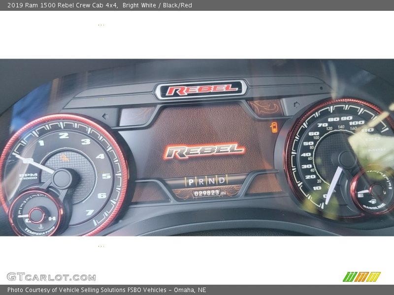 Bright White / Black/Red 2019 Ram 1500 Rebel Crew Cab 4x4