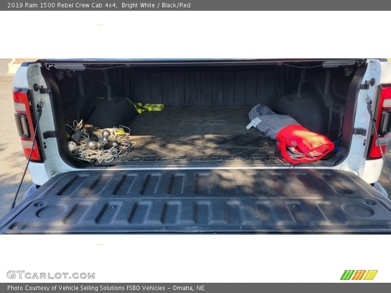 Bright White / Black/Red 2019 Ram 1500 Rebel Crew Cab 4x4