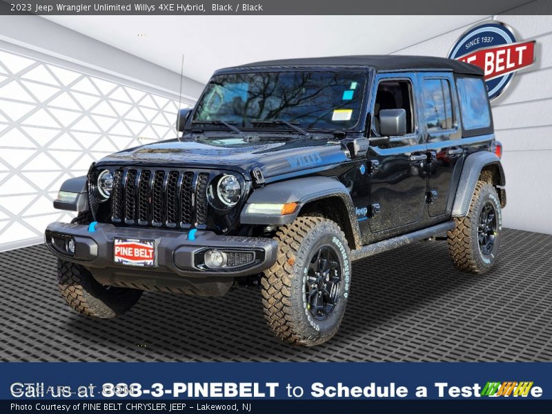 Black / Black 2023 Jeep Wrangler Unlimited Willys 4XE Hybrid