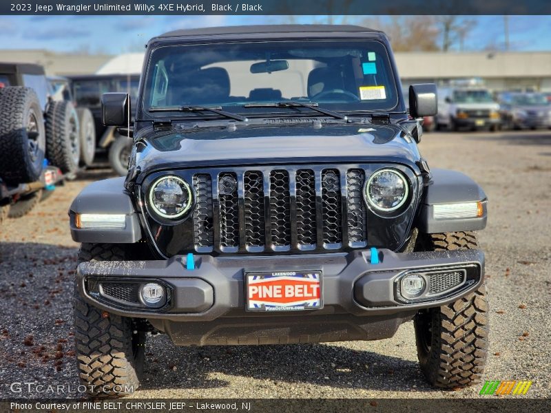 Black / Black 2023 Jeep Wrangler Unlimited Willys 4XE Hybrid