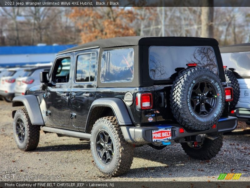 Black / Black 2023 Jeep Wrangler Unlimited Willys 4XE Hybrid