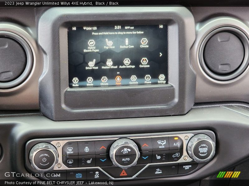 Controls of 2023 Wrangler Unlimited Willys 4XE Hybrid