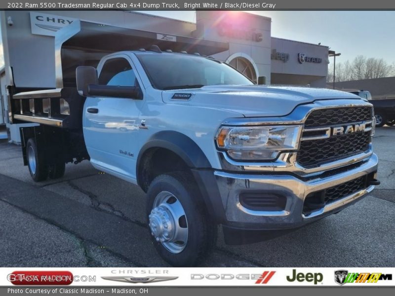Bright White / Black/Diesel Gray 2022 Ram 5500 Tradesman Regular Cab 4x4 Dump Truck