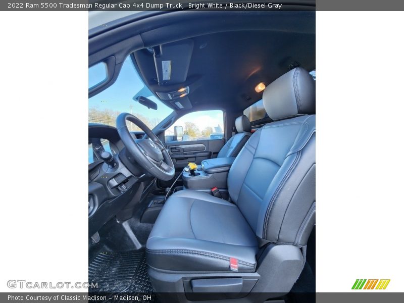  2022 5500 Tradesman Regular Cab 4x4 Dump Truck Black/Diesel Gray Interior