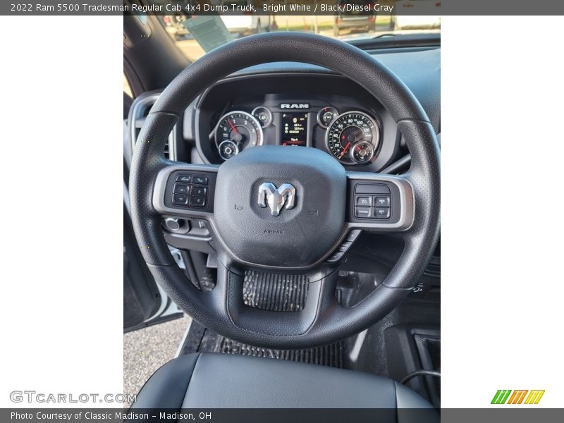  2022 5500 Tradesman Regular Cab 4x4 Dump Truck Steering Wheel