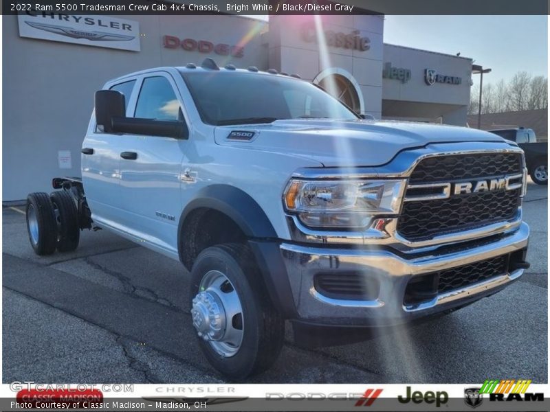 Bright White / Black/Diesel Gray 2022 Ram 5500 Tradesman Crew Cab 4x4 Chassis