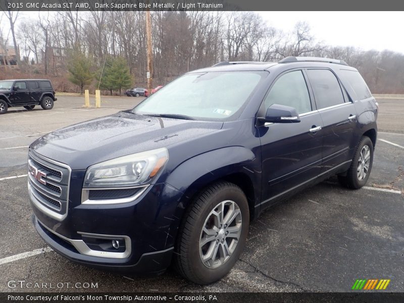 Dark Sapphire Blue Metallic / Light Titanium 2015 GMC Acadia SLT AWD