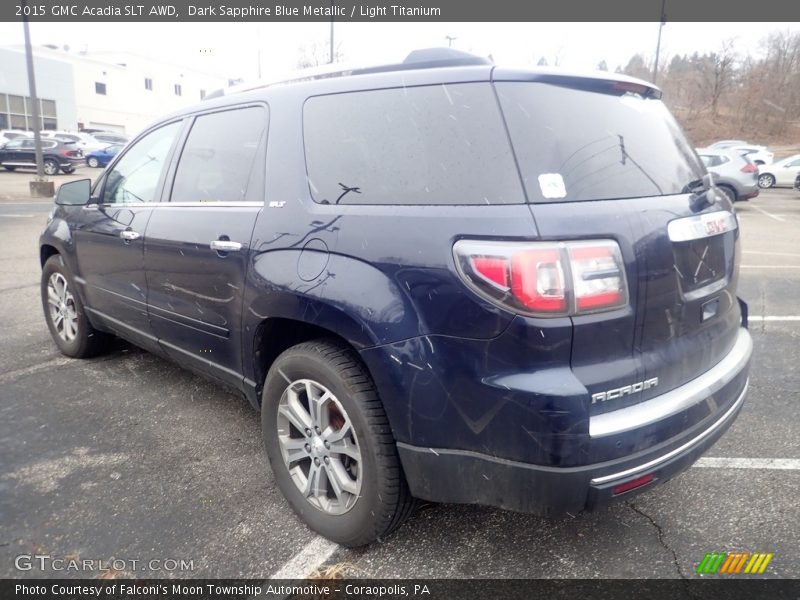 Dark Sapphire Blue Metallic / Light Titanium 2015 GMC Acadia SLT AWD