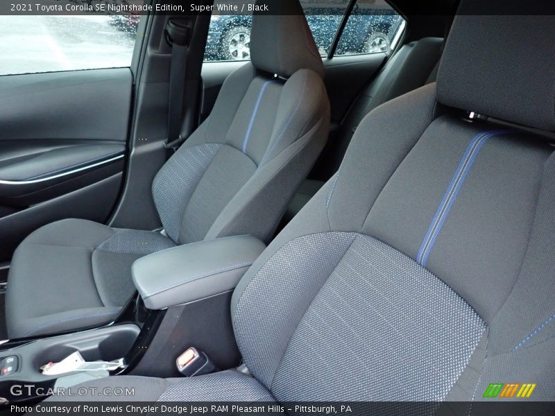 Front Seat of 2021 Corolla SE Nightshade Edition
