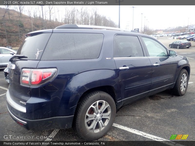 Dark Sapphire Blue Metallic / Light Titanium 2015 GMC Acadia SLT AWD