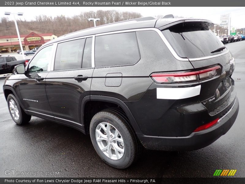 Rocky Mountain Pearl / Wicker Beige/Global Black 2023 Jeep Grand Cherokee L Limited 4x4
