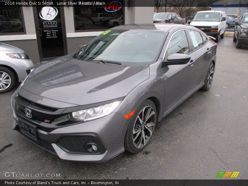 Lunar Silver Metallic / Black 2018 Honda Civic Si Sedan