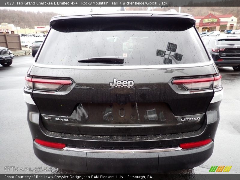 Rocky Mountain Pearl / Wicker Beige/Global Black 2023 Jeep Grand Cherokee L Limited 4x4