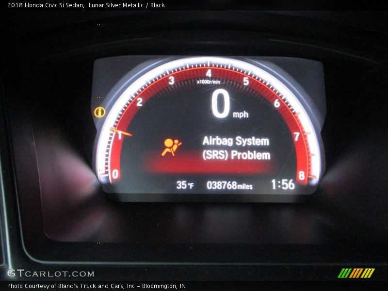 Lunar Silver Metallic / Black 2018 Honda Civic Si Sedan