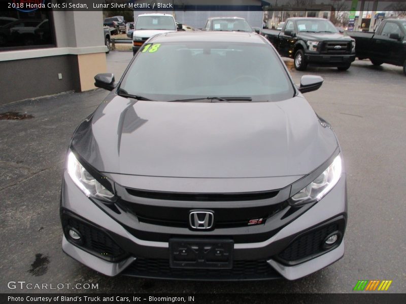 Lunar Silver Metallic / Black 2018 Honda Civic Si Sedan