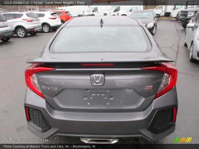 Lunar Silver Metallic / Black 2018 Honda Civic Si Sedan