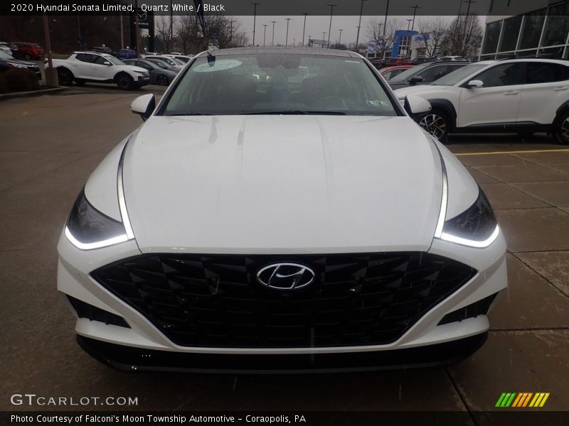 Quartz White / Black 2020 Hyundai Sonata Limited