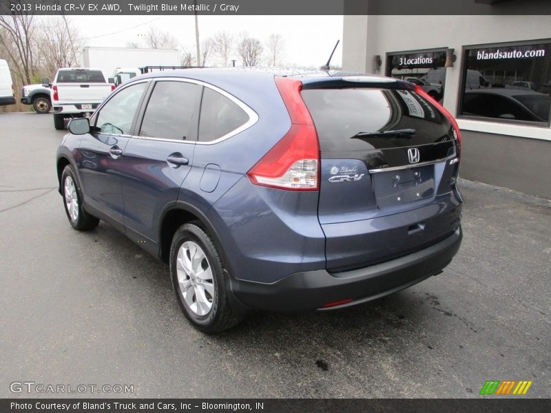 Twilight Blue Metallic / Gray 2013 Honda CR-V EX AWD