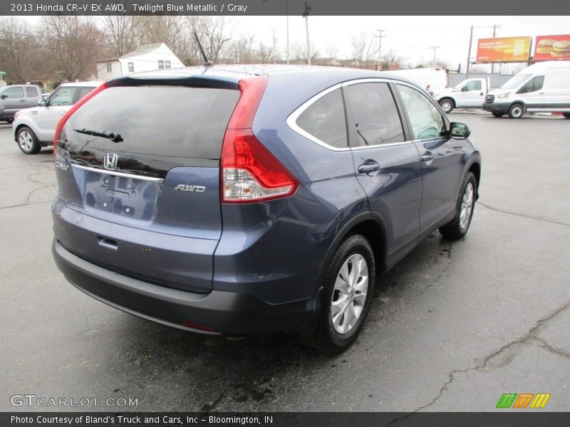 Twilight Blue Metallic / Gray 2013 Honda CR-V EX AWD