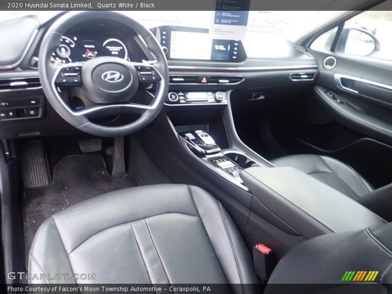 Quartz White / Black 2020 Hyundai Sonata Limited