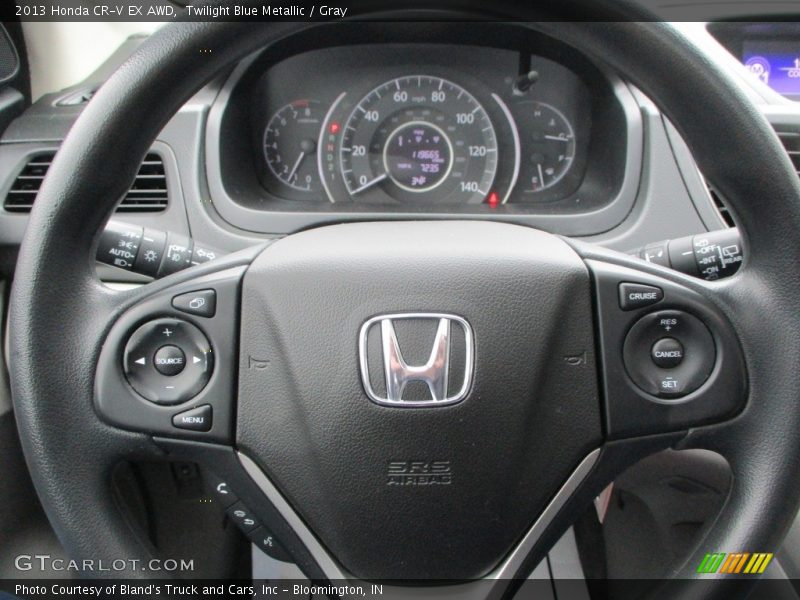 Twilight Blue Metallic / Gray 2013 Honda CR-V EX AWD