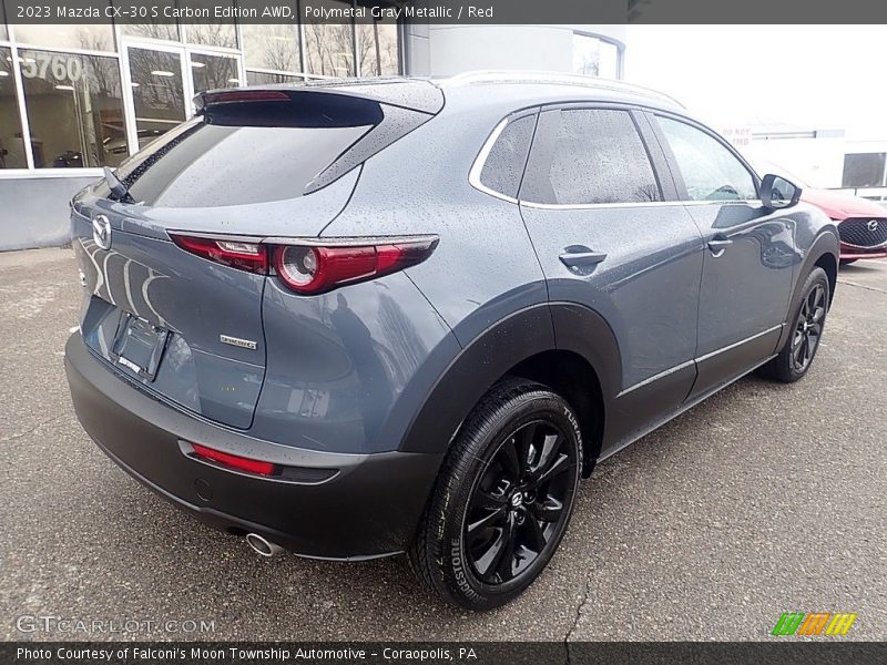 Polymetal Gray Metallic / Red 2023 Mazda CX-30 S Carbon Edition AWD