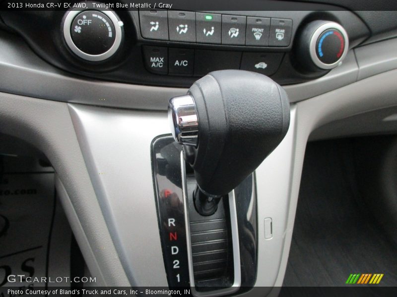 Twilight Blue Metallic / Gray 2013 Honda CR-V EX AWD