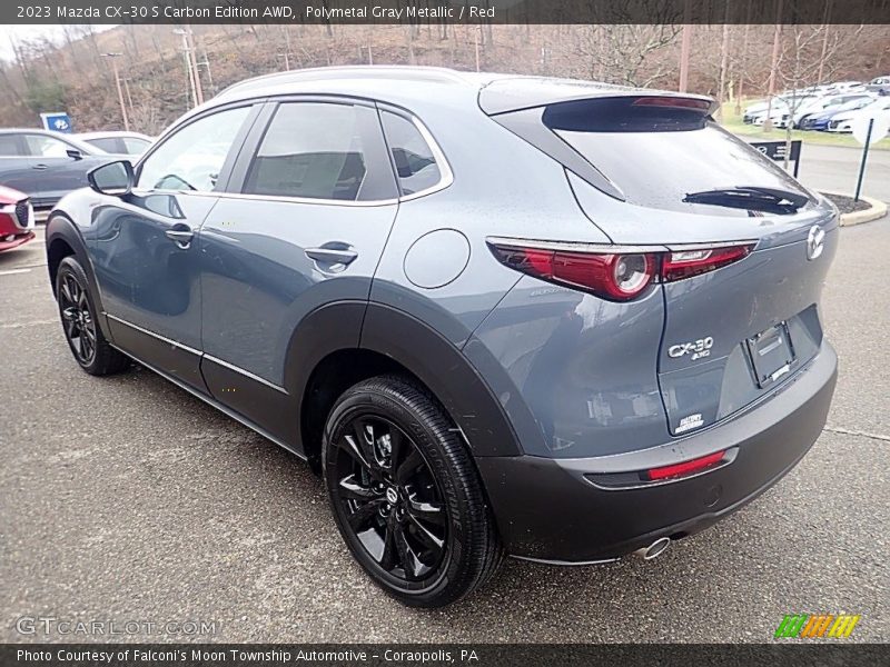 Polymetal Gray Metallic / Red 2023 Mazda CX-30 S Carbon Edition AWD