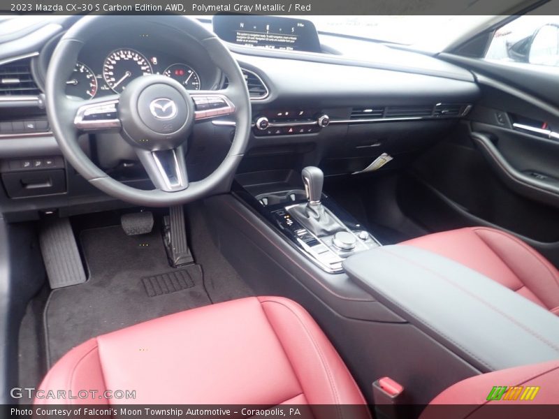 Polymetal Gray Metallic / Red 2023 Mazda CX-30 S Carbon Edition AWD