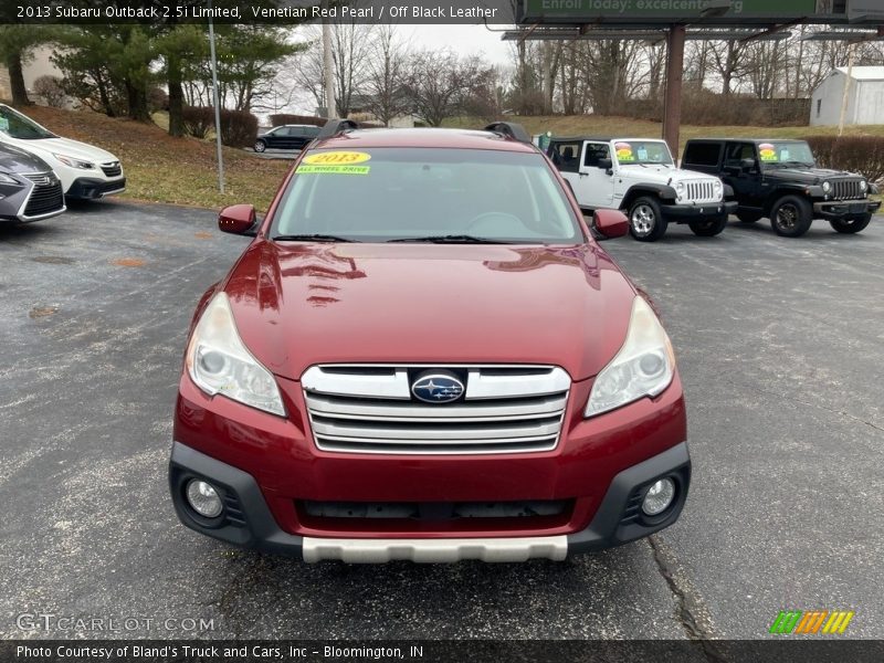 Venetian Red Pearl / Off Black Leather 2013 Subaru Outback 2.5i Limited