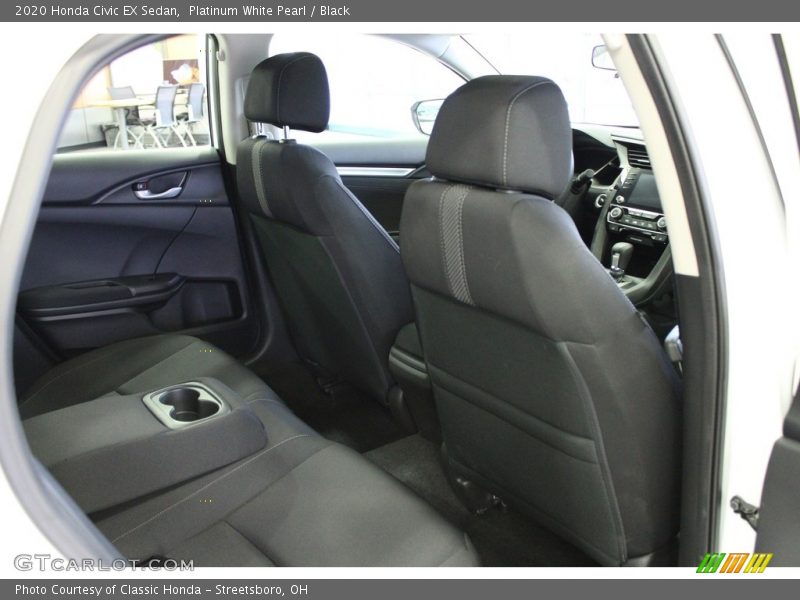 Platinum White Pearl / Black 2020 Honda Civic EX Sedan