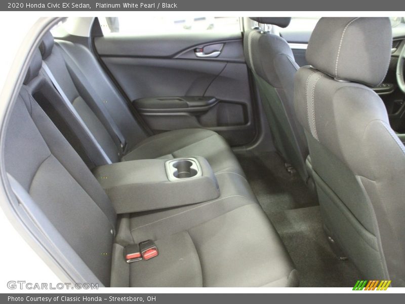 Platinum White Pearl / Black 2020 Honda Civic EX Sedan