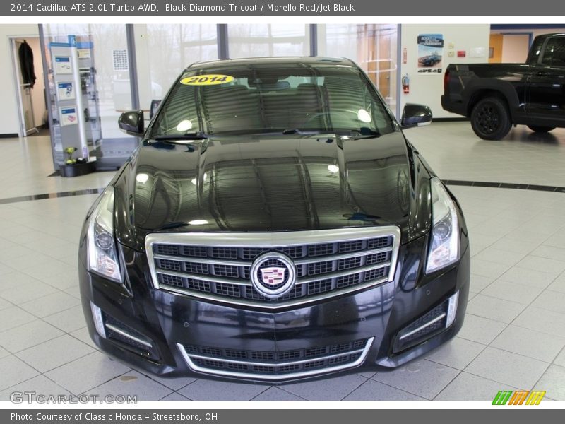 Black Diamond Tricoat / Morello Red/Jet Black 2014 Cadillac ATS 2.0L Turbo AWD