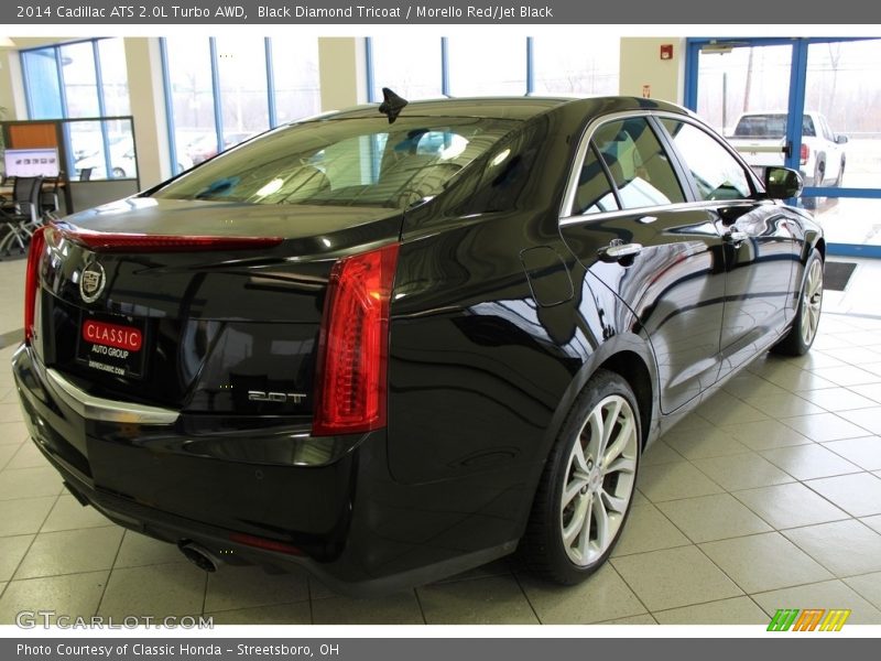 Black Diamond Tricoat / Morello Red/Jet Black 2014 Cadillac ATS 2.0L Turbo AWD