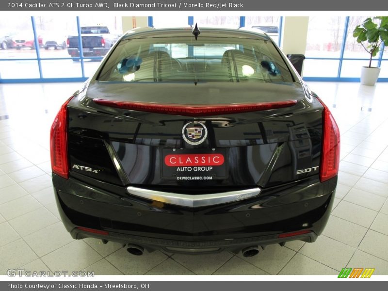 Black Diamond Tricoat / Morello Red/Jet Black 2014 Cadillac ATS 2.0L Turbo AWD