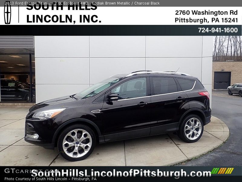 Kodiak Brown Metallic / Charcoal Black 2013 Ford Escape Titanium 2.0L EcoBoost 4WD