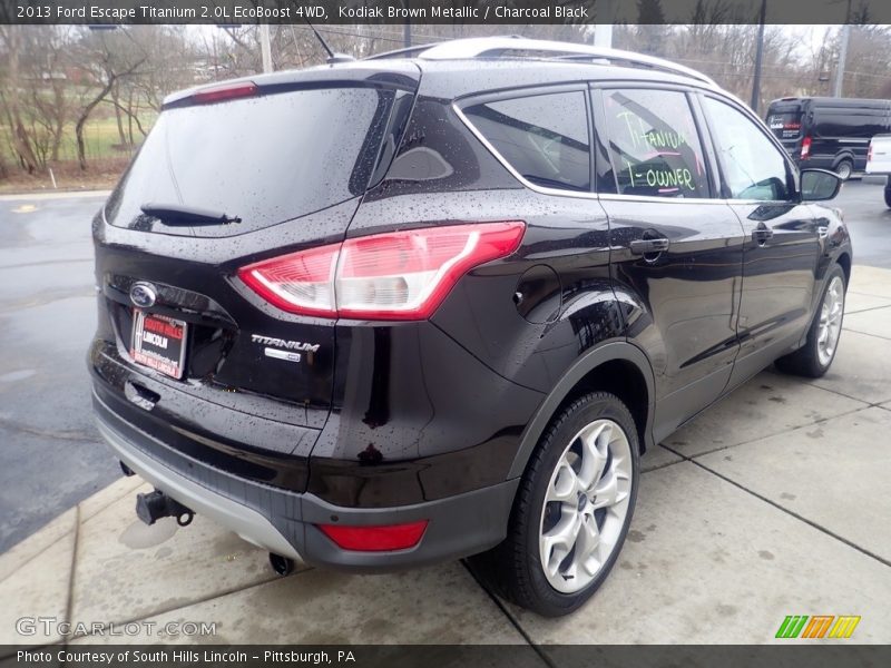 Kodiak Brown Metallic / Charcoal Black 2013 Ford Escape Titanium 2.0L EcoBoost 4WD