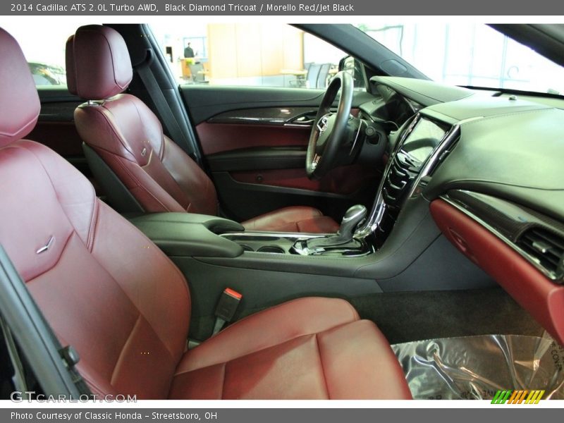 Black Diamond Tricoat / Morello Red/Jet Black 2014 Cadillac ATS 2.0L Turbo AWD
