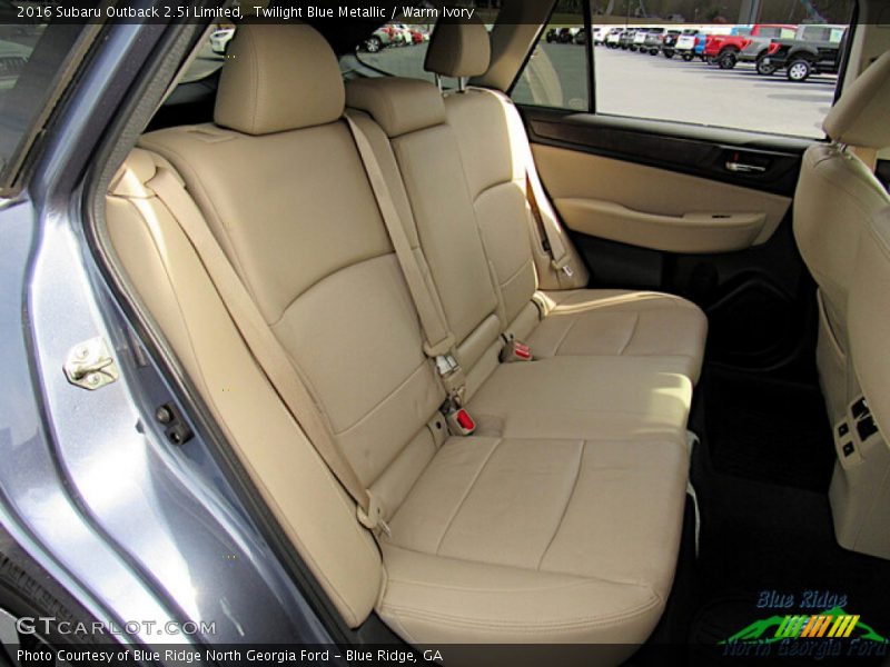 Rear Seat of 2016 Outback 2.5i Limited