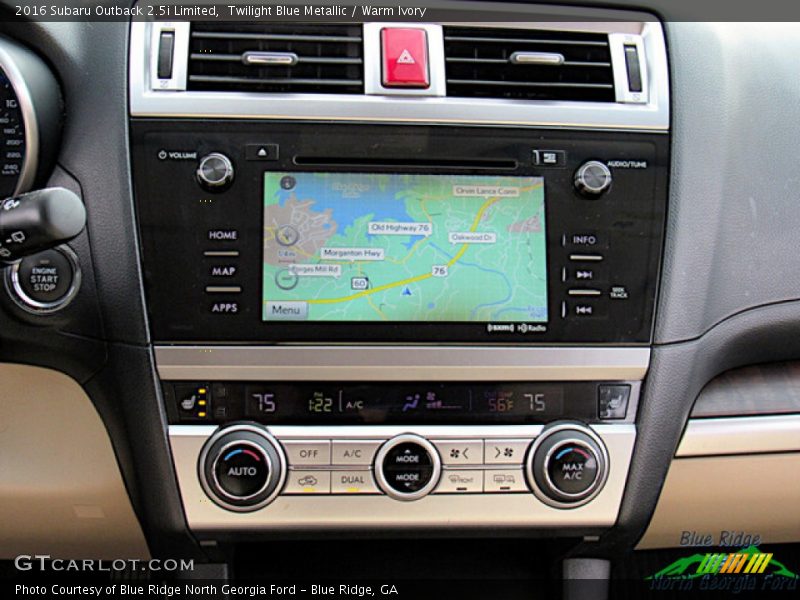 Controls of 2016 Outback 2.5i Limited