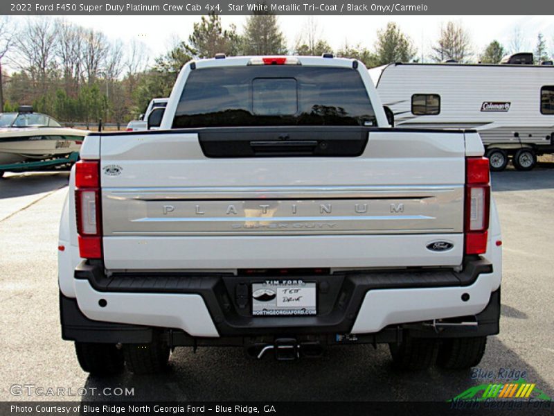 Star White Metallic Tri-Coat / Black Onyx/Carmelo 2022 Ford F450 Super Duty Platinum Crew Cab 4x4
