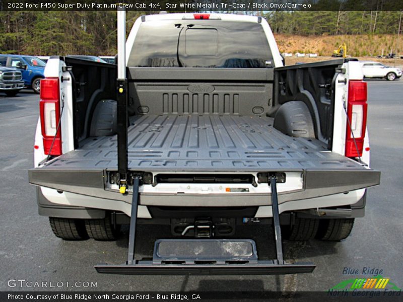 Star White Metallic Tri-Coat / Black Onyx/Carmelo 2022 Ford F450 Super Duty Platinum Crew Cab 4x4