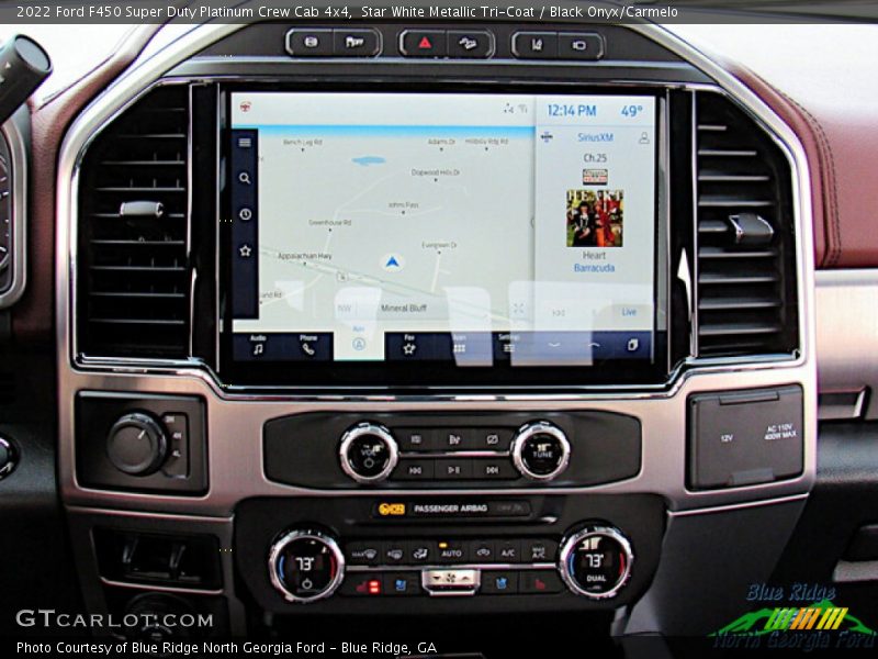 Star White Metallic Tri-Coat / Black Onyx/Carmelo 2022 Ford F450 Super Duty Platinum Crew Cab 4x4