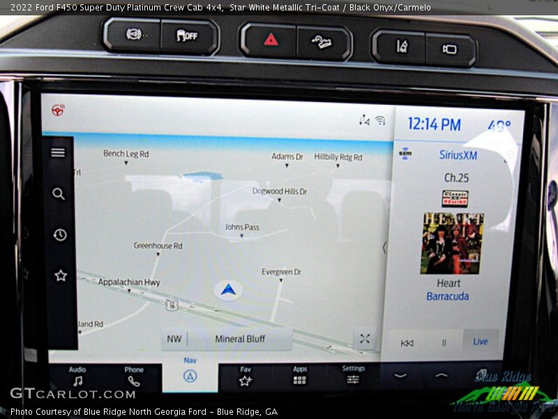 Navigation of 2022 F450 Super Duty Platinum Crew Cab 4x4