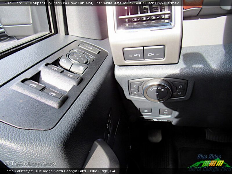Star White Metallic Tri-Coat / Black Onyx/Carmelo 2022 Ford F450 Super Duty Platinum Crew Cab 4x4