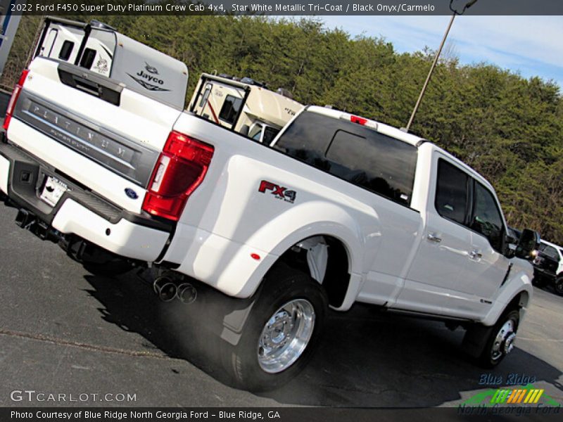 Star White Metallic Tri-Coat / Black Onyx/Carmelo 2022 Ford F450 Super Duty Platinum Crew Cab 4x4